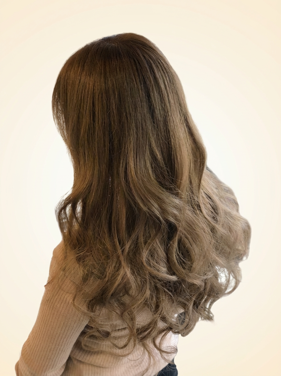 6Dエクステ ベージュブラウン ロングウェーブ 神戸