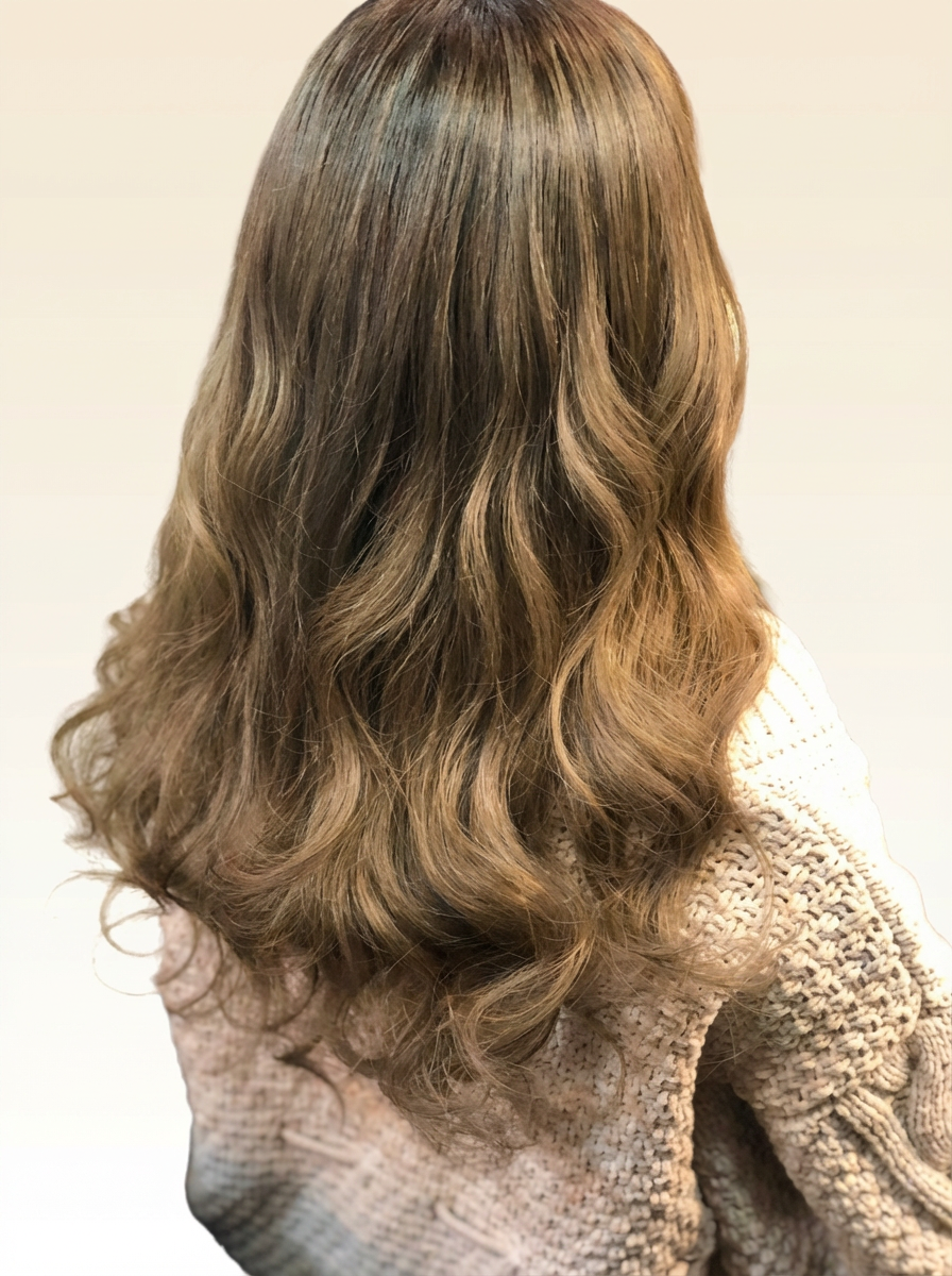 6Dエクステ アッシュブラウン ロングウェーブ 三宮