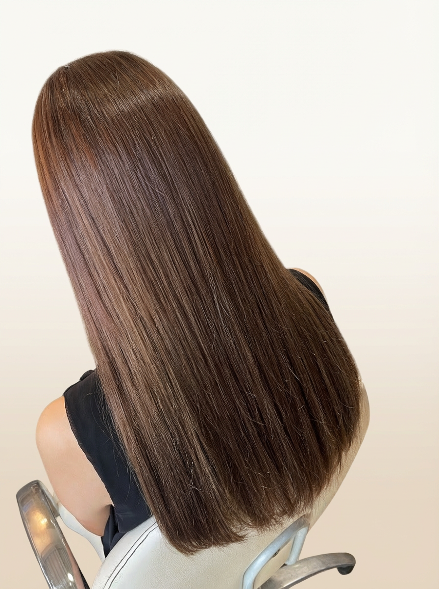 6Dエクステ ダークブラウン ハイライト 神戸エクステ